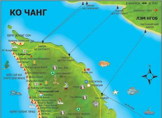 Остров Ко Чанг в Таиланде: обзор, фото, отзывы Карта ко чанга с пляжами